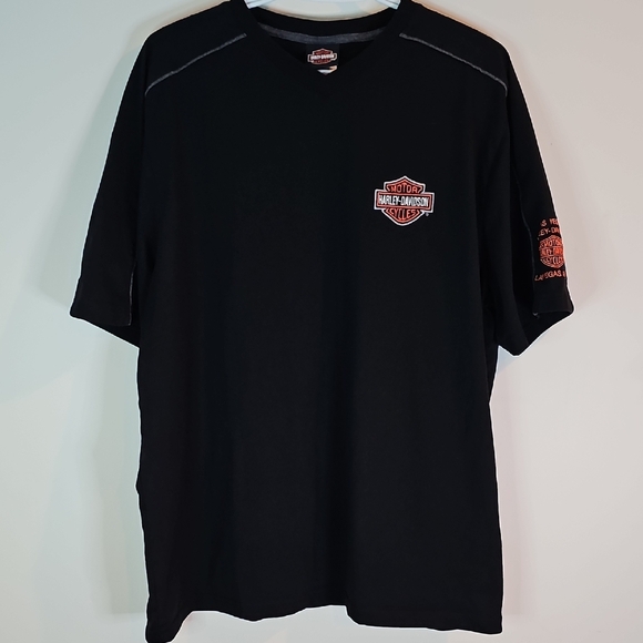 Harley-Davidson Black Tee with Red Logo - Picture 1 of 6